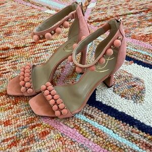 Sam Edelman Pink Pom-Pom Heels